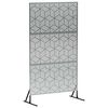 vidaXL Ekran prywatności 100 x 50 x 180 cm Stal ocynkowana srebrny