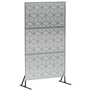 vidaXL Ekran prywatności 100 x 50 x 180 cm Stal ocynkowana srebrny