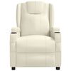 vidaXL Fotel rozkładany, kremowy, tapicerowany sztuczną sk&oacute;rą
