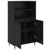 vidaXL Highboard Czarny 60 x 36 x 110 cm Materiał drewnopochodny