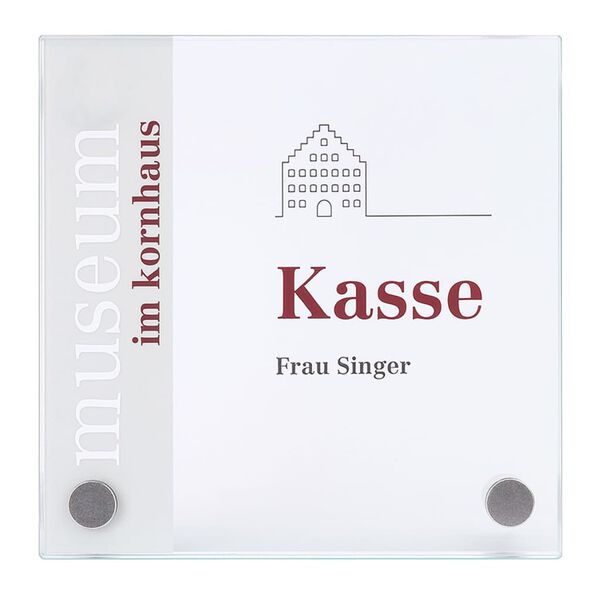 MOEDEL Tabliczka na drzwi Galerie, 15x15x2,5 cm, z 2 otworami