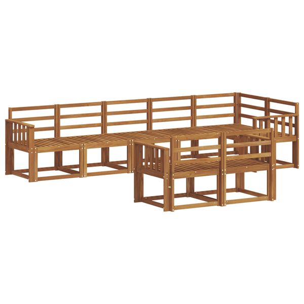 vidaXL Zestaw sof na zewnątrz 8 pcs Naturalny Lite Drewno Akacji