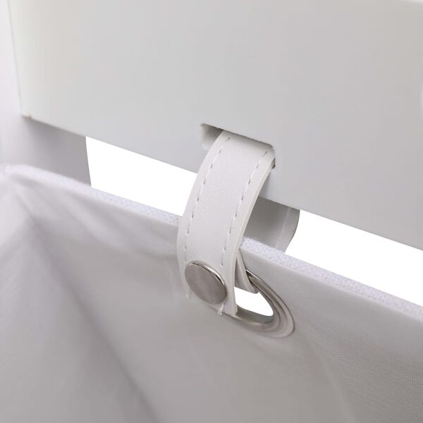 vidaXL 4-poziomowy regał z koszami, biały, 35x35x125 cm, drewniany