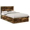 vidaXL Ramka ł&oacute;żka Dąb wędzony 135 x 190 cm Drewno inżynieryjne