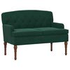 vidaXL Sofa dwuosobowa z guzikowym pikowaniem Ciemnozielony Welur