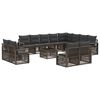 vidaXL Zestaw Sof na Ogr&oacute;d 13 pcs Szary polirattan