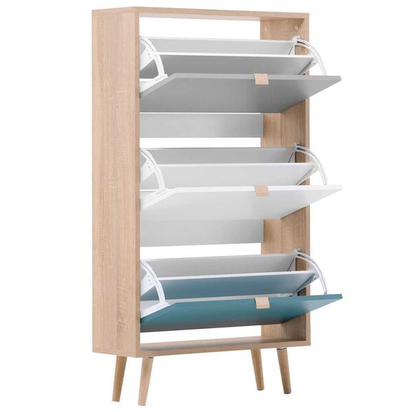 Finori Szafka na buty C-uba 42, dąb sonoma i trzy kolory