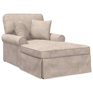 vidaXL Chaise Lounge z Fartuszkiem Beżowy 157 x 91 x 91 cm ARES
