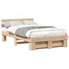 vidaXL Ramka ł&oacute;żka Brązowy 135 x 190 cm Lite drewno sosnowe