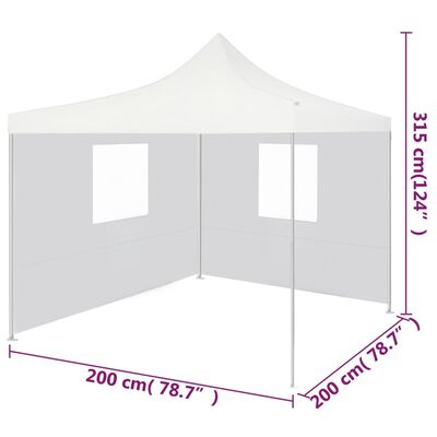 vidaXL Profesjonalny, składany namiot imprezowy, 2 ściany, 2x2 m, stal