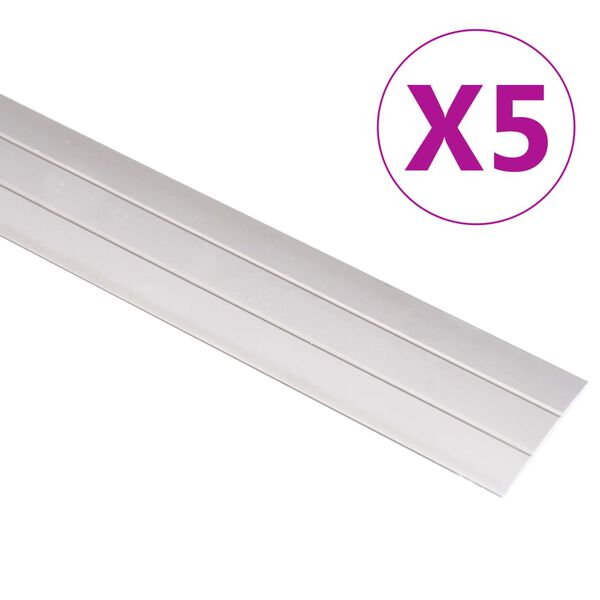 vidaXL Profile podłogowe, 5 szt., aluminium, 134 cm, złote