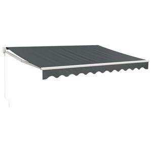 vidaXL Zwijana markiza, antracytowa, 3x2,5 m, tkanina i aluminium