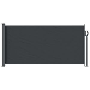 vidaXL Rozkładany boczny markiz Czarny 300 x 100 cm Poliester