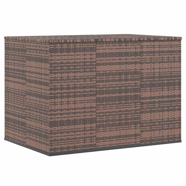 vidaXL Skrzynia na poduszki ogrodowe, rattan PE, 145x100x103cm, brąz