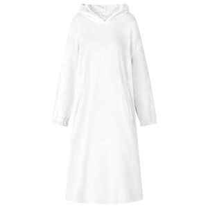 vidaXL Bluza-koc Biały l Flanela