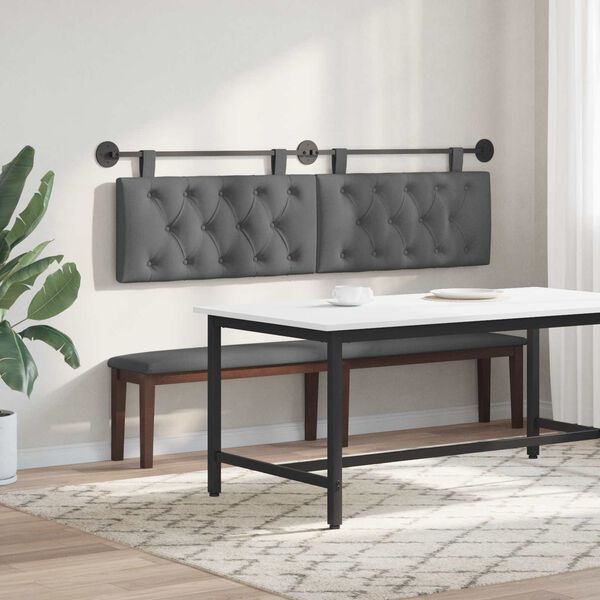 vidaXL Wisząca Głowa Ciemnoszary 190 x 55 x 7 cm tkanina