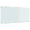 vidaXL Panel kuchenny 2 pcs Biały 110 x 60 cm szkło hartowane