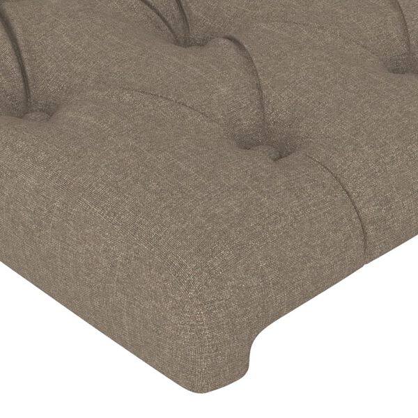 vidaXL Zagł&oacute;wek taupe 160x7x118/128 cm materiał