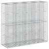 vidaXL Podniesione ł&oacute;żko gabionowe 2 pcs Srebrny 170 x 50 x 150 cm