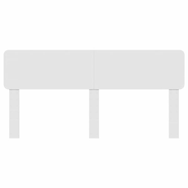 vidaXL Zagł&oacute;wek Błyszcząca biel 200 cm Materiał drewnopochodny