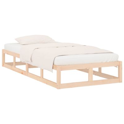 vidaXL Rama łóżka, 90 x 200 cm, lite drewno