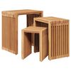 vidaXL Zestaw Stolików 3 pcs Brązowy 33 x 44.5 x 51 cm