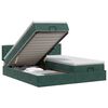 vidaXL Ł&oacute;żko ottoman z materacem 2 pcs Ciemnozielony Welur