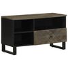vidaXL Szafka pod telewizor, czarna, 80x33x46 cm, lite drewno mango
