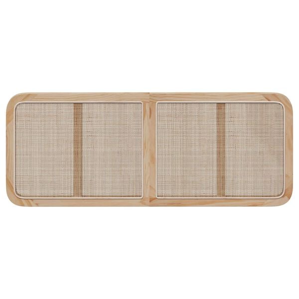 vidaXL Zagł&oacute;wek Z zagł&oacute;wkiem Naturalny 140 x 55 x 3 cm rattan