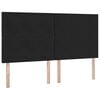 vidaXL Ł&oacute;żko z miejscem do przechowywania Czarny 180 x 200 cm Aksamit