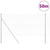vidaXL Słupek ogrodzeniowy. Srebrny 50 x 1 m (siatka 13 mm) Stal