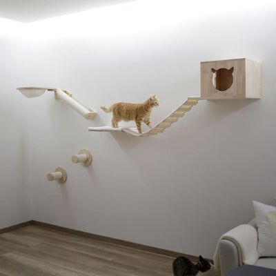 Kerbl Ścianka wspinaczkowa dla kota Andes, 52x40x32cm, naturalno-biała