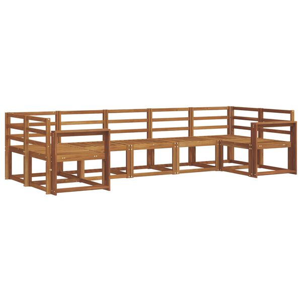 vidaXL Zestaw sof na zewnątrz 7 pcs Naturalny Lite Drewno Akacji