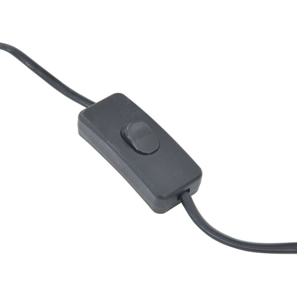 vidaXL Lampa stojąca, wiklinowa, czarna, 60 W, 20x27 cm, E27