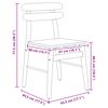 vidaXL Krzesło jadalniane 2 pcs Naturalny Drewno solidne