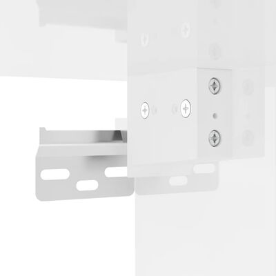 vidaXL 5-częściowy zestaw szafek telewizyjnych, biały z połyskiem