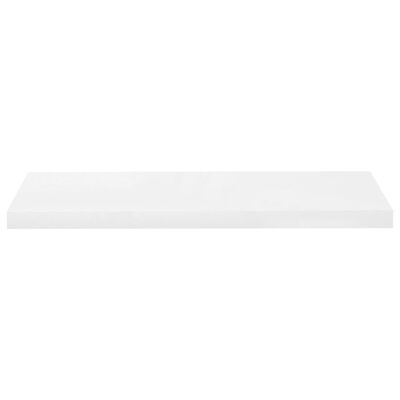 vidaXL Półka ścienna, wysoki połysk, biała, 80x23,5x3,8 cm, MDF