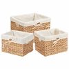 vidaXL Kosze do przechowywania 3 szt. Hiacynt wodny 35 x 30 x 25 cm
