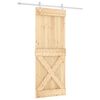 vidaXL Drzwi przesuwne Naturalne i białe 80 x 210 cm