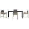 vidaXL Zestaw do jadalni w ogrodzie 5 pcs Jasnoszary polirattan