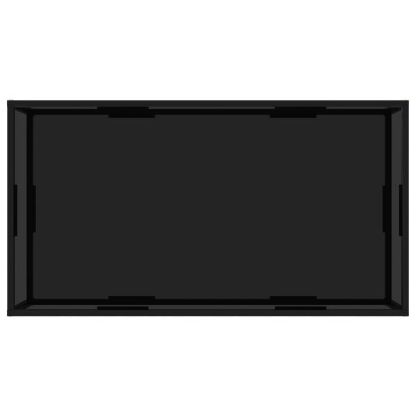 vidaXL Stolik kawowy, czarny, 120x60x35 cm, szkło hartowane