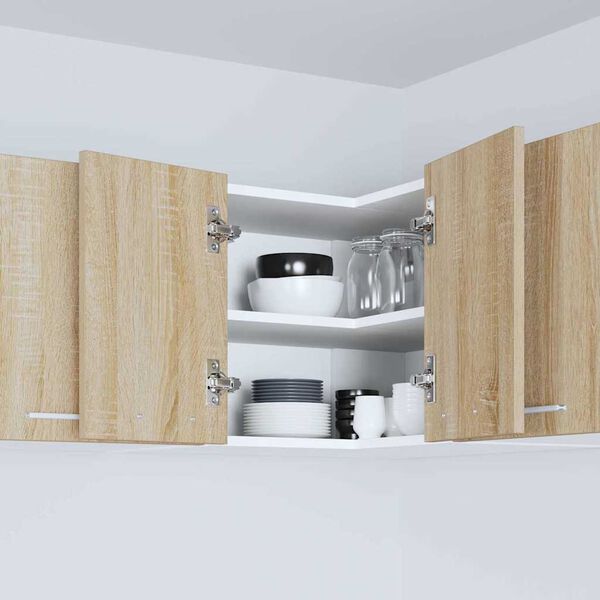 vidaXL Szafka wisząca Dąb Sonoma i Biały 57 x 57 x 40 cm