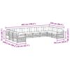 vidaXL Zestawy sof 10 pcs Naturalny i Kremowy Lite Drewno Akacji