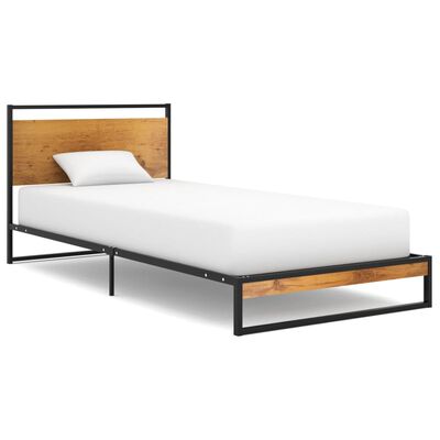 vidaXL Rama łóżka, metalowa, 100 x 200 cm
