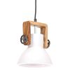vidaXL Industrialna lampa wisząca, 25 W, biała, okrągła, 19 cm, E27