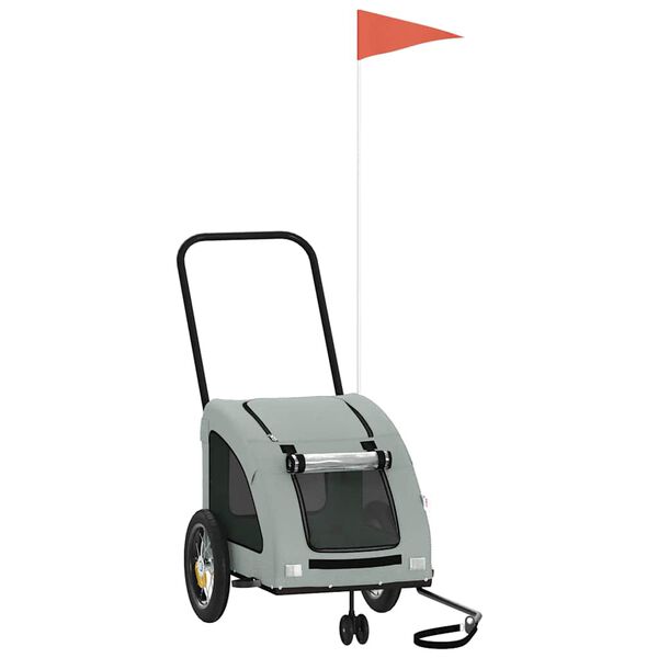 vidaXL Przyczepka rowerowa dla zwierząt, tkanina Oxford i żelazo