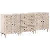 vidaXL Bufet 3 szt. 60 x 33,5 x 75 cm Drewno z mango Biały