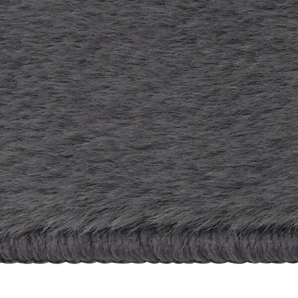 vidaXL Dywan ze sztucznego futerka kr&oacute;lika, 200x300 cm, antracytowy