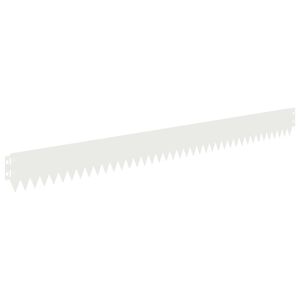 vidaXL Krawężnik do trawnika 10 szt. 103 x 10 cm Stal Biały