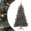 vidaXL Sztuczna choinka Zielony 150 cm PVC, plastik i stal